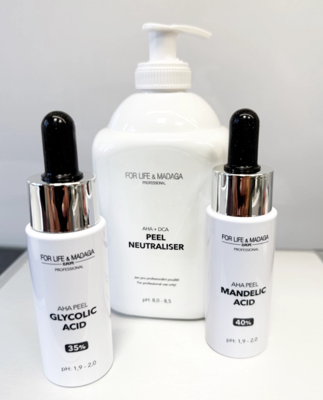 produkty For Life and Madaga pro kosmetický chemický peeling